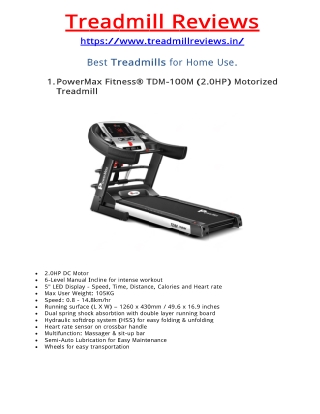 Looking for a new home treadmill?