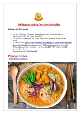 5% Off - Bellygood Asian Cuisine Specialist Maryborough, QLD