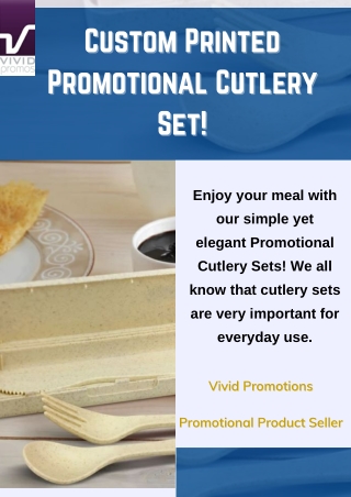 Catch Your Customer's Attention With Custom Printed Promotional Cutlery Sets!