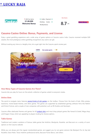 Casumo Casino Review