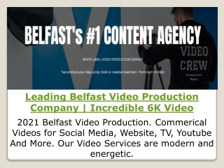 Leading Belfast Video Production Company