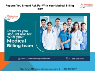 Reports You ASk For With Your Medical Billing Team