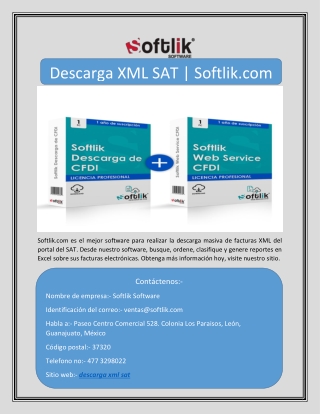 Descarga XML SAT | Softlik.com