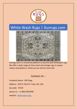 White Wash Rugs | Iluvrugs.com