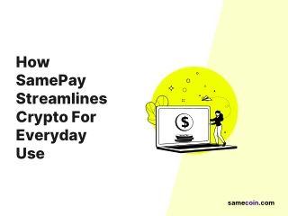 Streamlining crypto for daily use through Samepay
