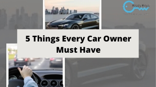 5 Car Essentials That You Should Carry Everytime - Car Key Specialists