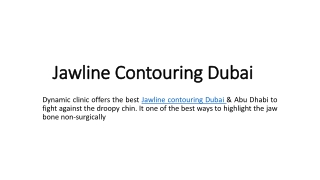Jawline contouring in Dubai