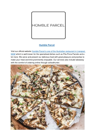 15% off - Humble Parcel Australian takeaway Moorebank, NSW