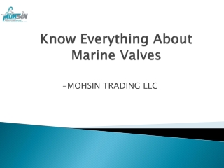 Know Everything About Marine Valves