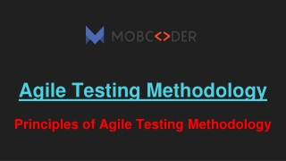 Agile Testing Methodology- Principles of Agile Testing Methodology