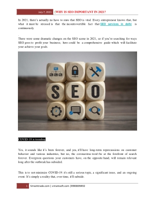 WHY IS SEO IMPORTANT IN 2021