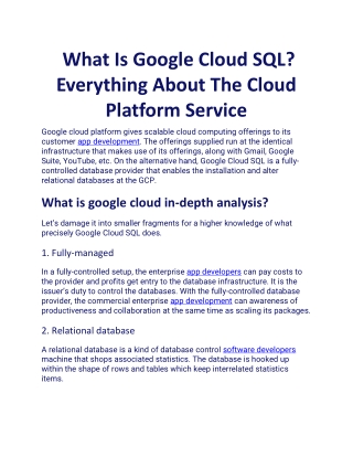 What Is Google Cloud SQL Everything About The Cloud Platform Service