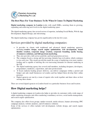 The Best Place For Your Business To Be When It Comes To Digital Marketing