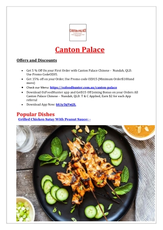 5% Off - Canton Palace Chinese Menu Nundah, QLD