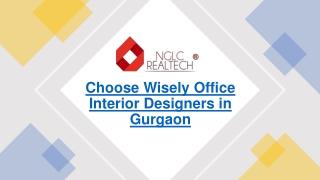 Choose Wisely Office Interior Designers in Gurgaon