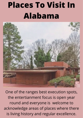 Unique Places To Visit in Alabama