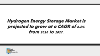 Hydrogen Energy Storage Market is projected to grow at a CAGR of 6.5% from 2020
