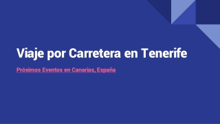 Próximos Eventos en Canarias, España