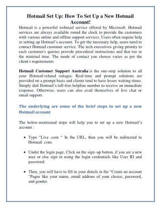 Hotmail Set Up: How To Set Up a New Hotmail Account!