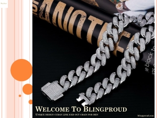 Unique design cuban link iced out chain for men