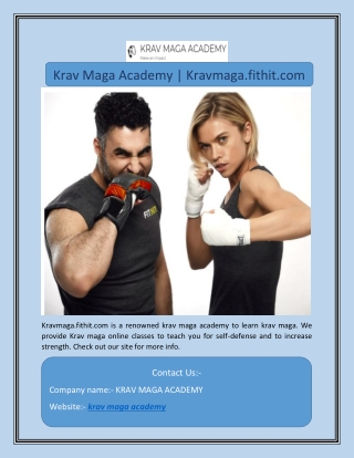 Krav Maga Academy | Kravmaga.fithit.com