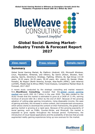 Global Social Gaming Market