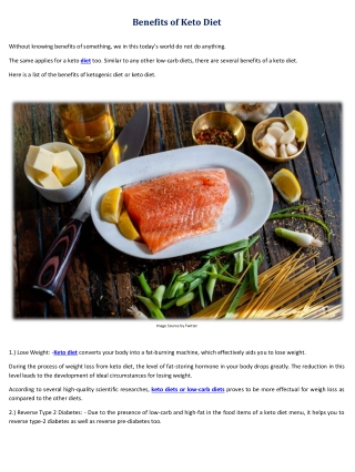 Benefits of Keto Diet