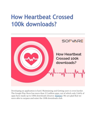 How Heartbeat Crossed 100k downloads