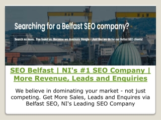 SEO Belfast | NI's #1 SEO Company | More Revenue, Leads and Enquiries