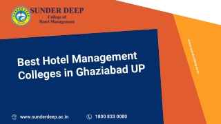 Hotel Management College in Ghaziabad | IHM College in Ghaziabad | SDCHM