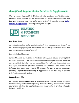 Benefits of Regular Boiler Services in Biggleswade