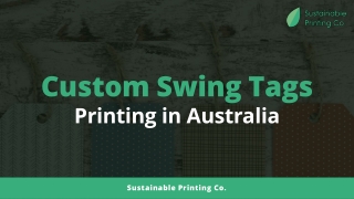 Swing Tags Printing by Sustainable Printing Co.