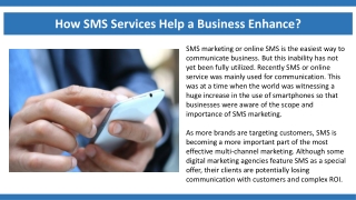 How SMS Services Help a Business Enhance?