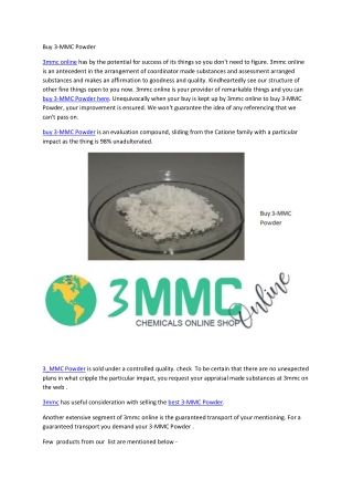 Buy 3-MMC Powder
