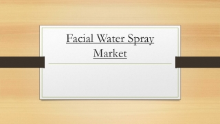 Facial Water Spray Market