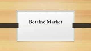 Betaine Market