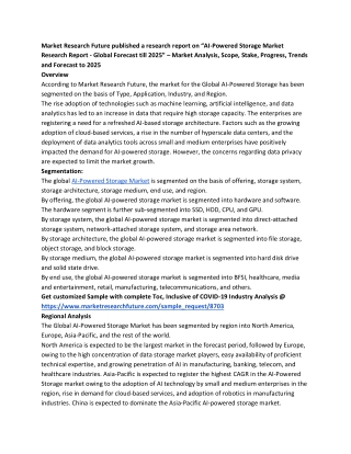 AI-Powered Storage Market Demand, Growth, Trends 2027
