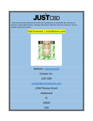 Cbd Gummies  Justcbdstore.com