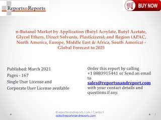 n-Butanol Market Sales Status and Forecast Worldwide by Key Manufacturers