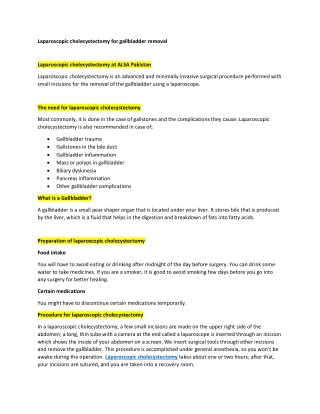 ALSA laparscopic cholecystectomy