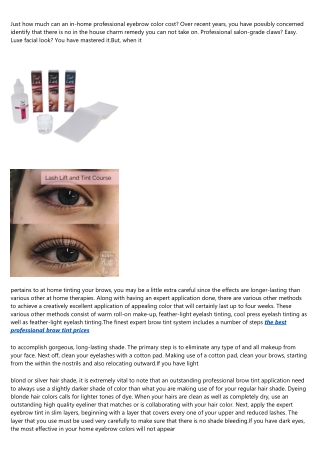 9 Signs You Need Help With purchase professional brow tint prices
