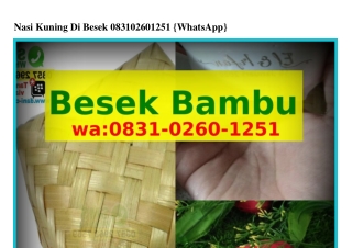Nasi Kuning Di Besek ౦83l-౦2Ϭ౦-l25l[WA]