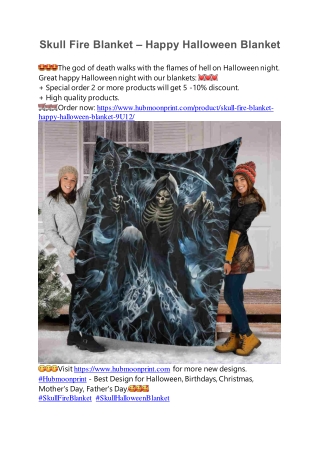 Skull Fire Blanket – Happy Halloween Blanket