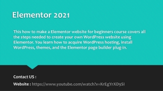 Elementor 2021