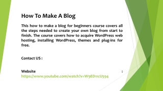 How To Make A Blog