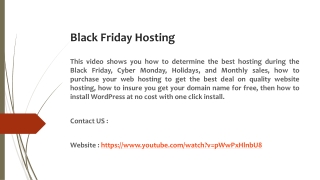 Black Friday Hosting