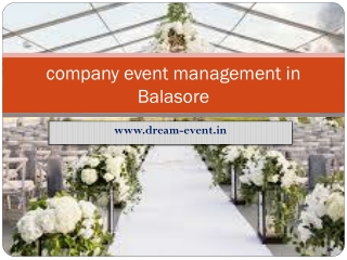 company event management in Balasore