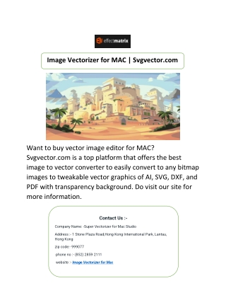 Image Vectorizer for MAC | Svgvector.com