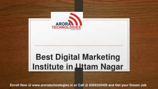 digital marketing institute in Uttam Nagar