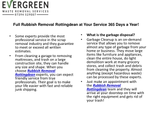 Full Rubbish Removal Rottingdean at Your Service 365 Days a Year!